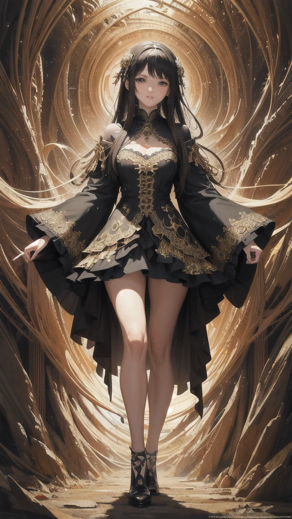 (masterpiece, top quality, best quality, official art, beautiful and aesthetic:1.2), (1girl:1.3), (fractal art:1.3),