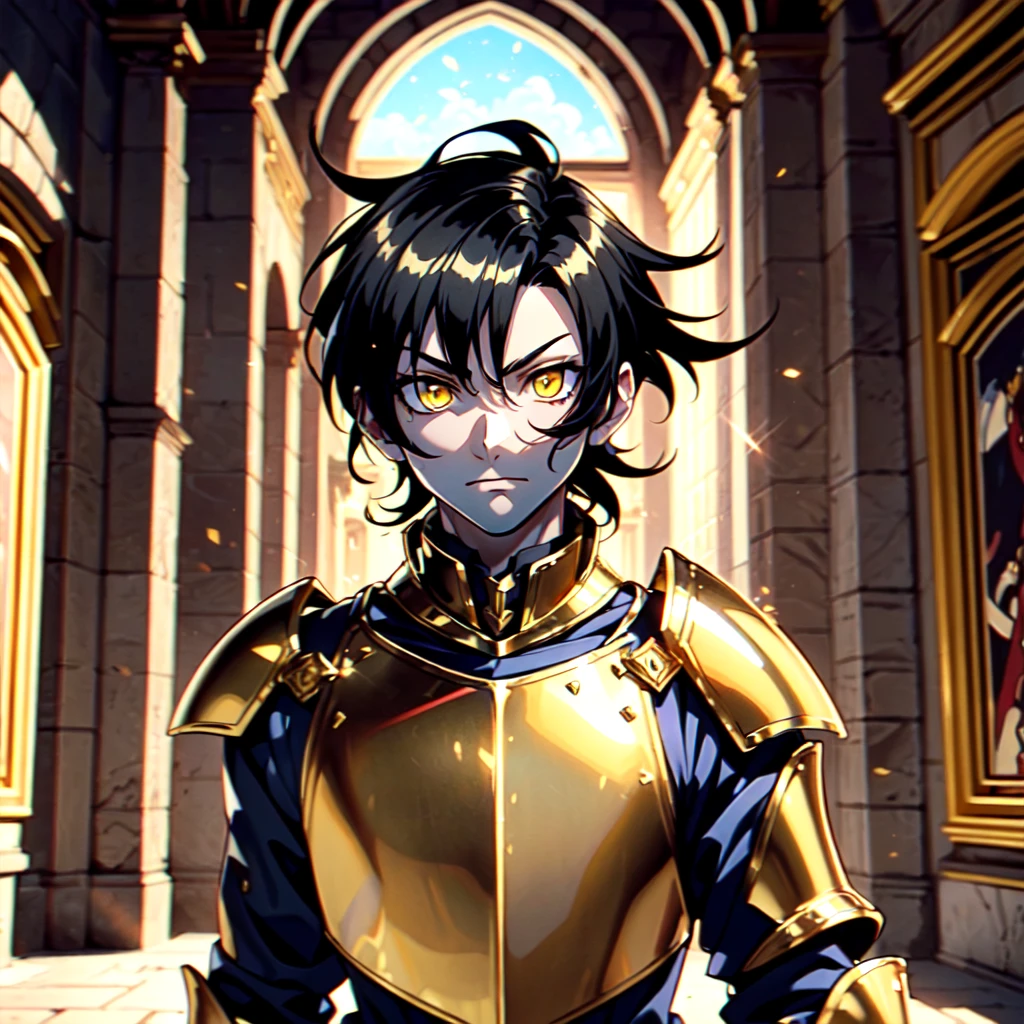 128K Ultra High Definition,
128K Ultra High Quality,
128K Ultra High Resolution,
Best Definition,
Best Quality,
Best Resolution,
Perfectly Detailed,
Perfectly Designed,
Extremely Detailed,
Extremely Designed,
Hyper Detailed,
Hyper Definition,
Hyper Quality,
Hyper Resolution,
Masterpiece,
(((Anime))),
Body Shot,
(((Boy))),
Handsome,
Muscular Body,
(((Black Mid Hair))),
(((Yellow Eyes))),
(((Gold Warlord Armor))),
(((Inside Of Medieval Royal Palace Background Scenery))),