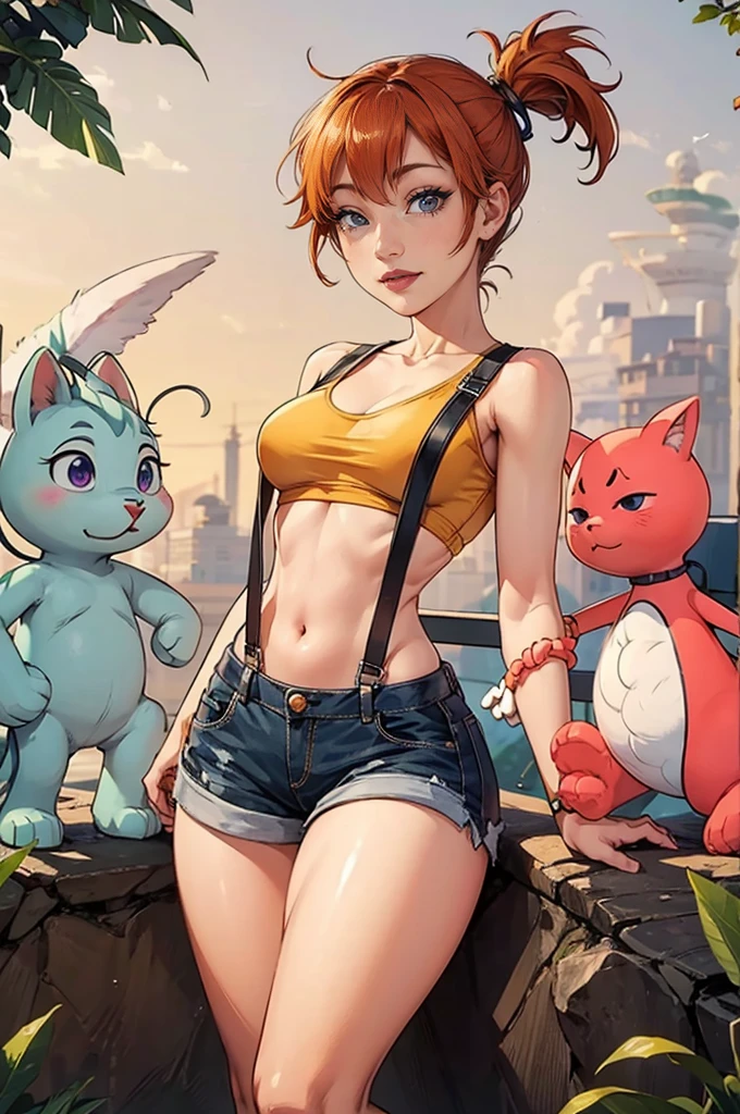 Hinata Hyuga wearing Misty&#39;s Pokémon clothes, dark blue long hair, extremely lifelike, very beautiful, extremely sexy, big-ass, legs thick, Fitness, Pokémon dick, pussy, animal dick, nude, genitals