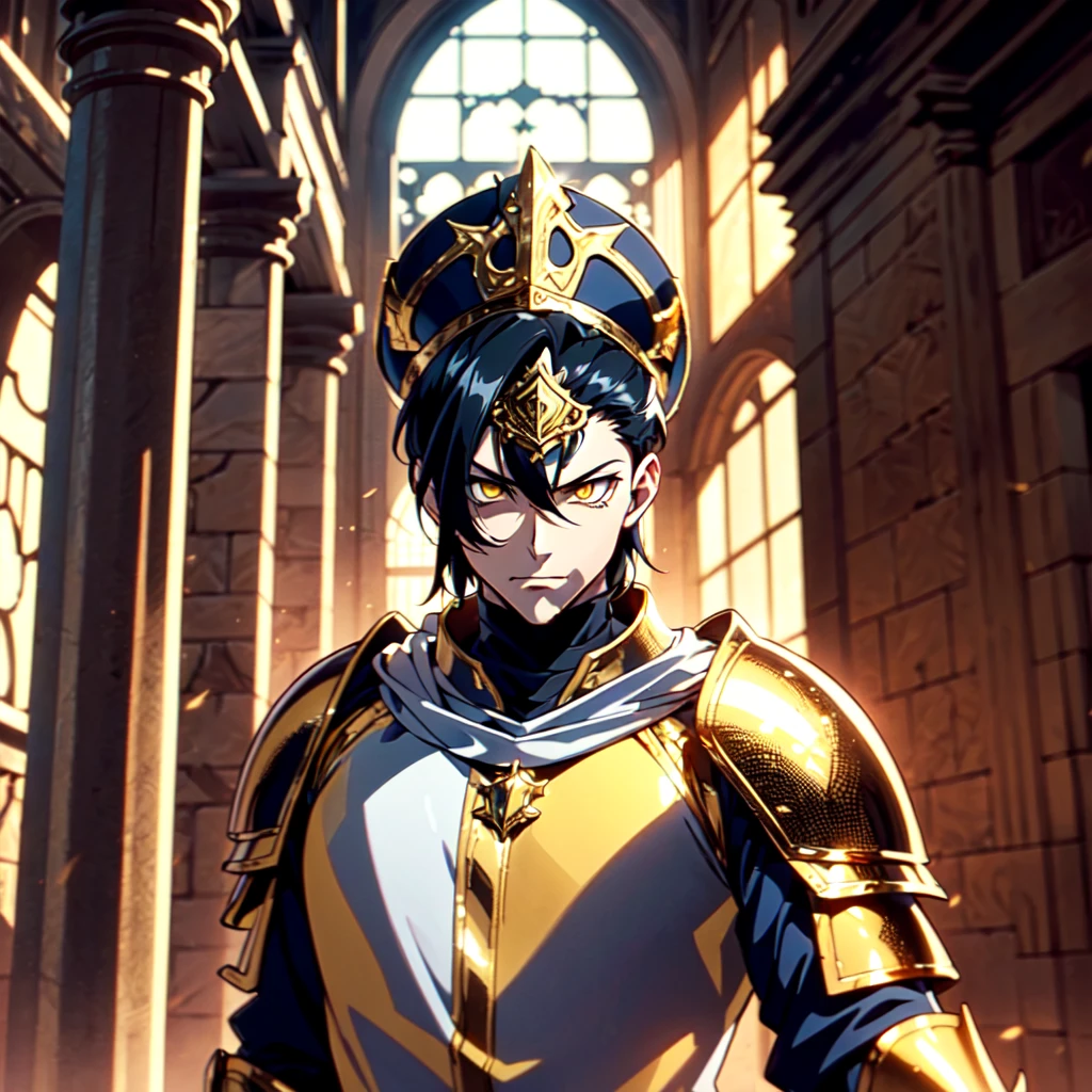 128K Ultra High Definition,
128K Ultra High Quality,
128K Ultra High Resolution,
Best Definition,
Best Quality,
Best Resolution,
Perfectly Detailed,
Perfectly Designed,
Extremely Detailed,
Extremely Designed,
Hyper Detailed,
Hyper Definition,
Hyper Quality,
Hyper Resolution,
Masterpiece,
(((Anime))),
Body Shot,
(((Boy))),
Handsome,
Muscular Body,
(((Black Mid Hair))),
(((Yellow Eyes))),
(((Gold Warlord Armor))),
(((Inside Of Medieval Royal Palace Background Scenery))),