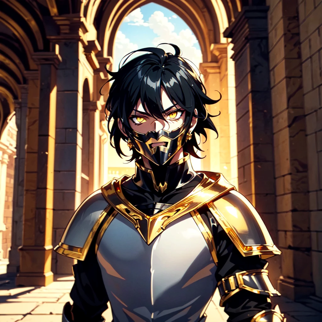 128K Ultra High Definition,
128K Ultra High Quality,
128K Ultra High Resolution,
Best Definition,
Best Quality,
Best Resolution,
Perfectly Detailed,
Perfectly Designed,
Extremely Detailed,
Extremely Designed,
Hyper Detailed,
Hyper Definition,
Hyper Quality,
Hyper Resolution,
Masterpiece,
(((Anime))),
Body Shot,
(((Boy))),
Handsome,
Muscular Body,
(((Black Mid Hair))),
(((Yellow Eyes))),
(((Gold Warlord Armor))),
(((Inside Of Medieval Royal Palace Background Scenery))),