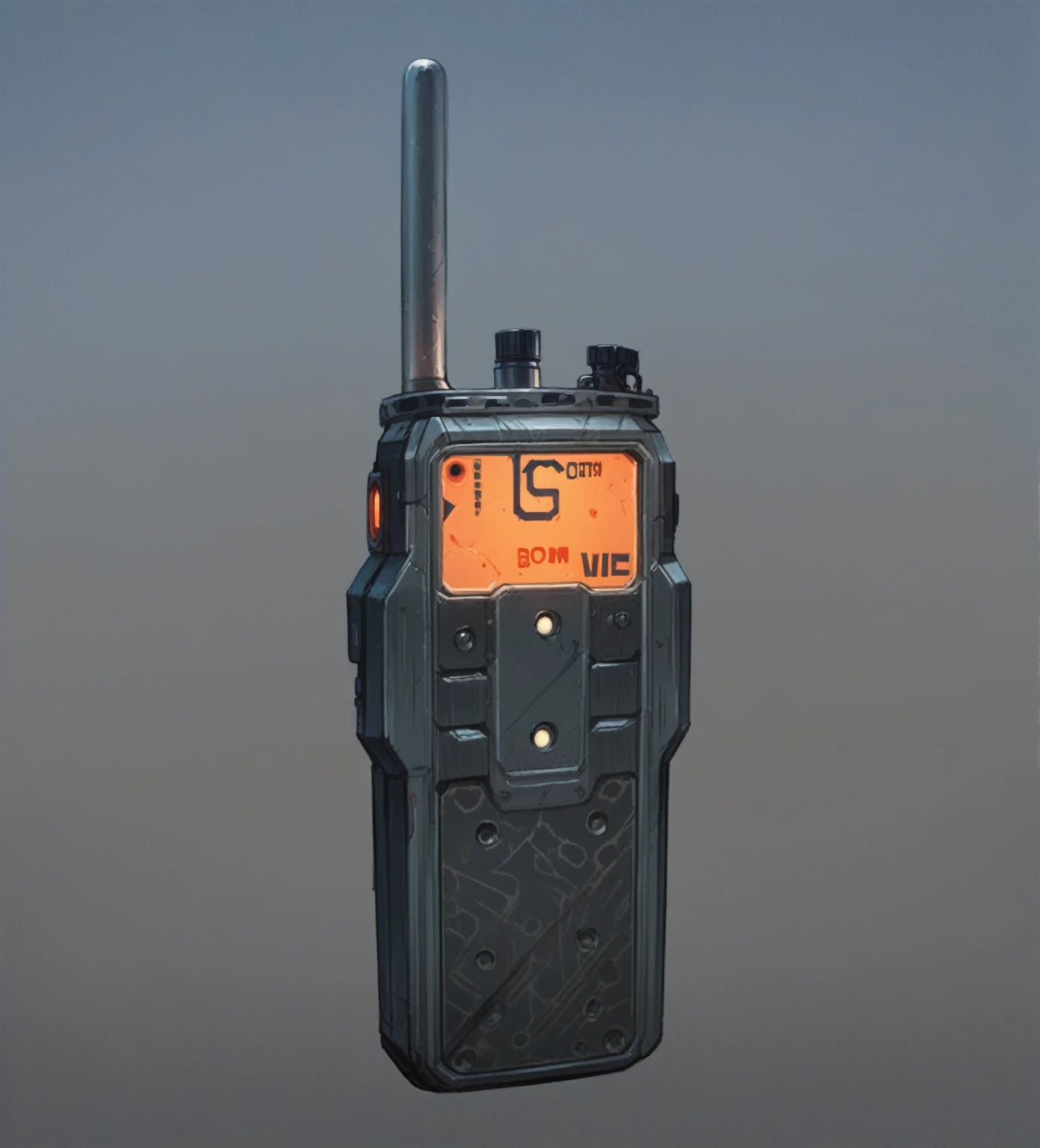 walkie-talkie, girl frontline style, borderlands style, artstation, concept art, hand paint texture, 