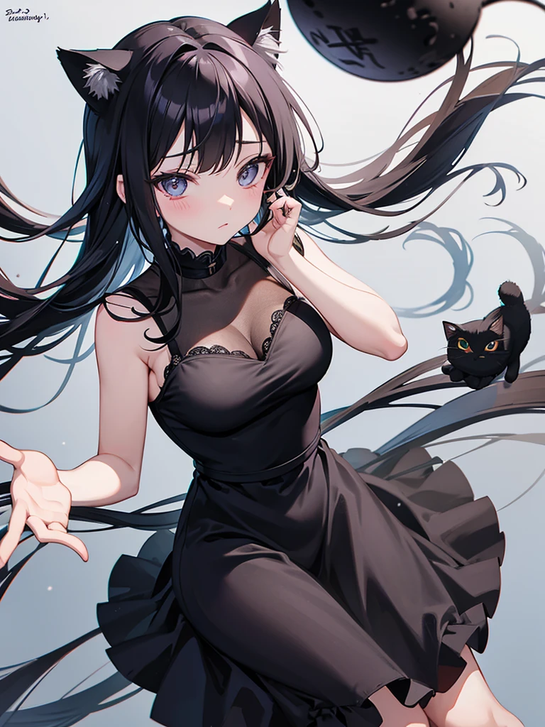 Hinata Hyuga in black cat dress