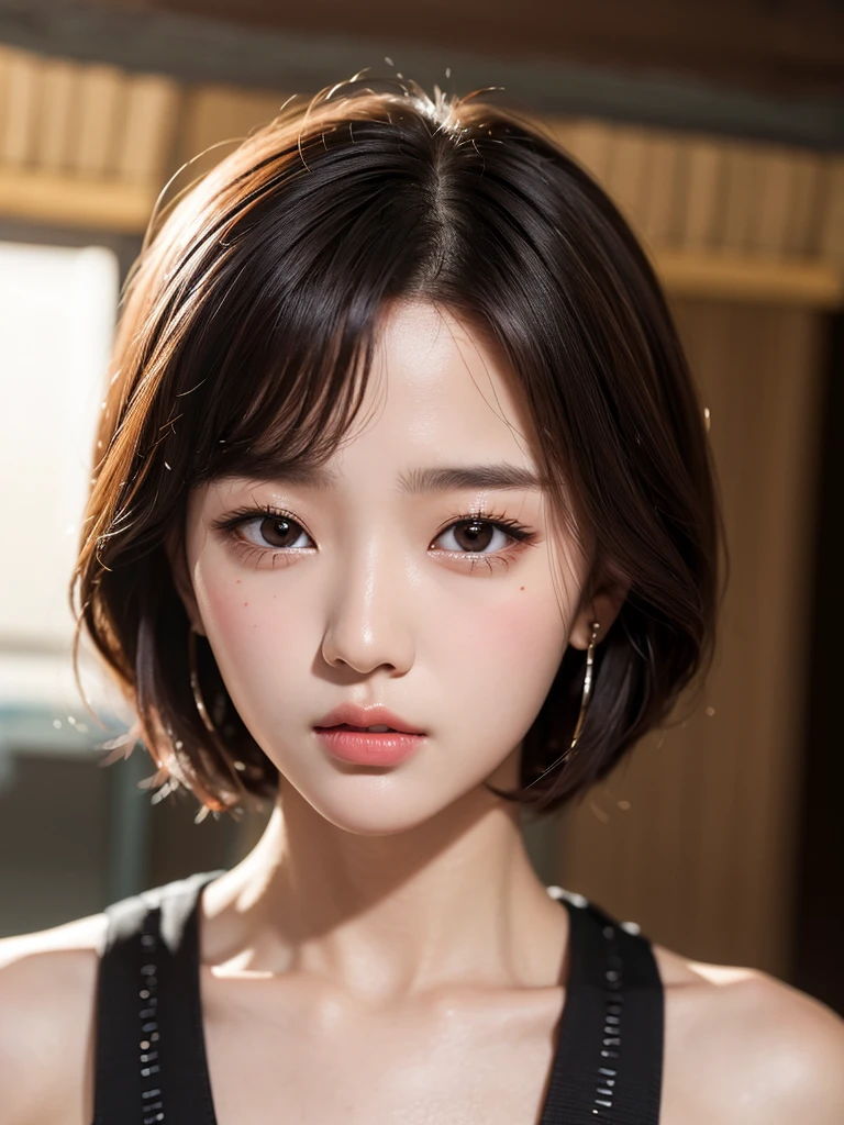 (gyeongsan:1.5), close up, masterpiece, best quality, raw photo, photorealistic, face, incredibly absurdres, beautiful girl, cute, short hair, depth of field, highres, ultra-detailed, finely detail, extremely detailed, extremely detailed eyes and face, sharp pupils, realistic pupils, sharp focus, ccinematic lighting