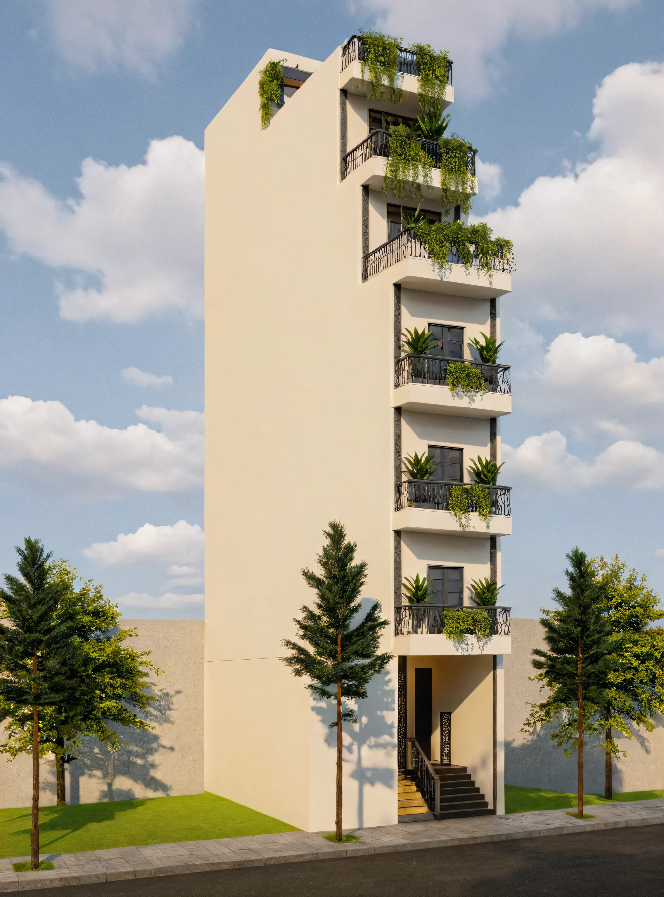 Raw photo,Masterpiece, high quality, best quality, authentic, super detail,
exterior, outdoors, house style indochine on the street ,aiaigroup
road,pavement, grass, trees, sky, cloud, (day:1.1)