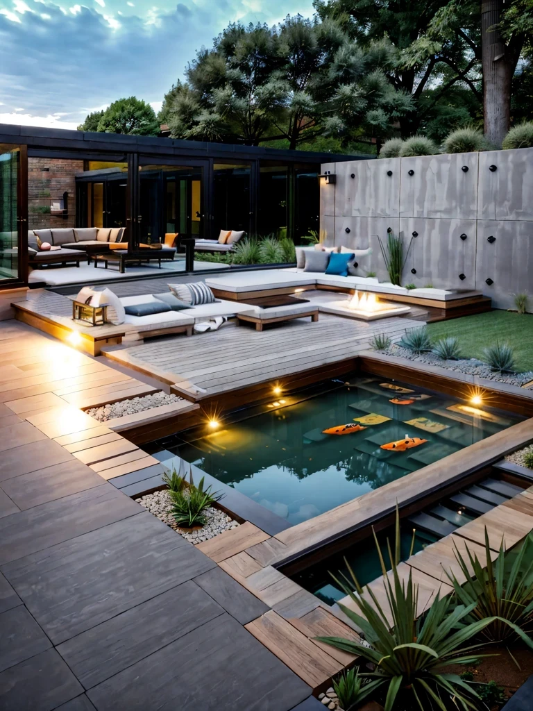 Modern outdoor area