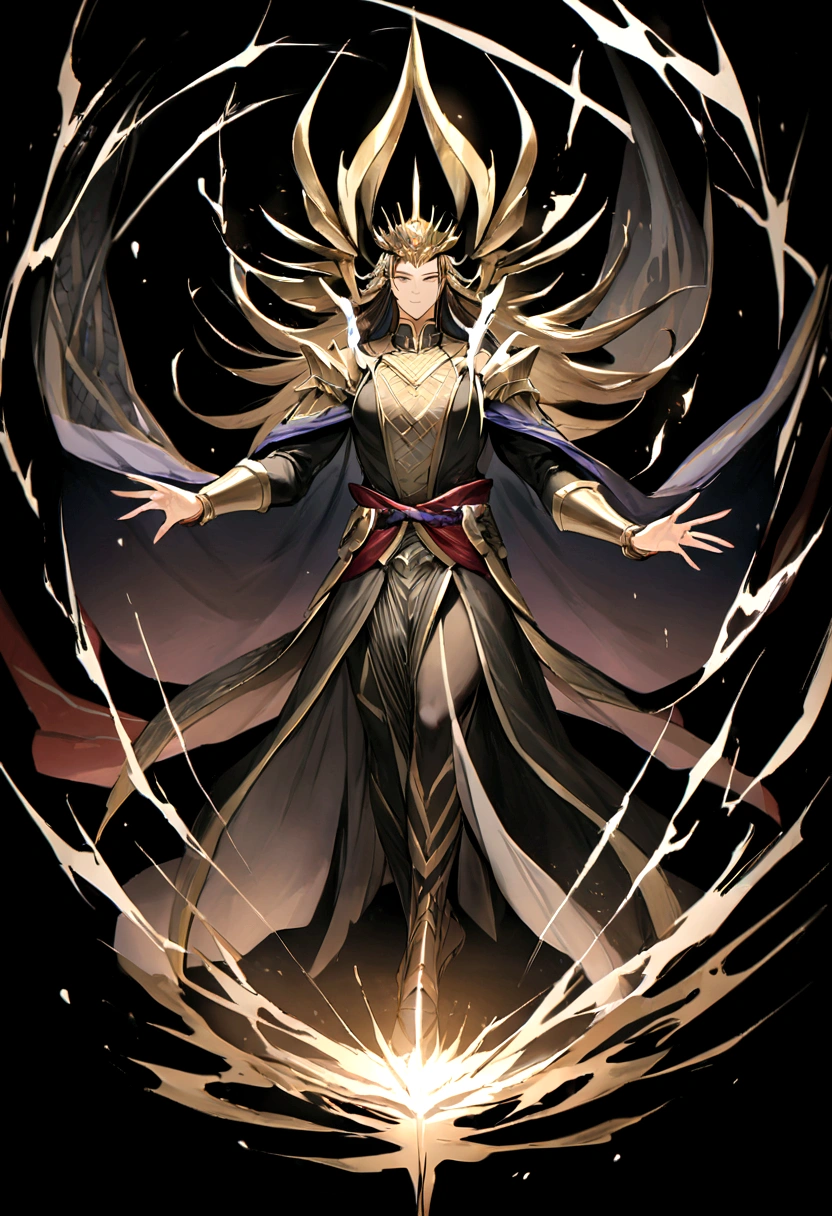 three kingdom, the emperor lord shiva,Clear face,Full body like,Shogun,with black background, High picture quality,tmasterpiece,best qualtiy,Ultra-high resolution