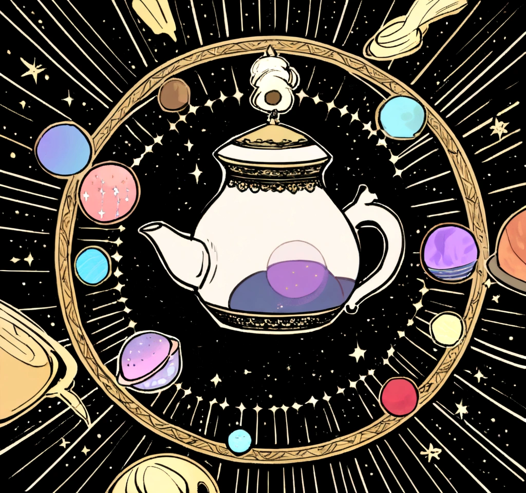 This celestial teapot floated through the cosmos, its spout pointing toward distant galaxies and its handle winking at passing asteroids. It had seen the birth of stars, the collapse of civilizations, and the occasional cosmic tea party (where black holes sipped Earl Grey).