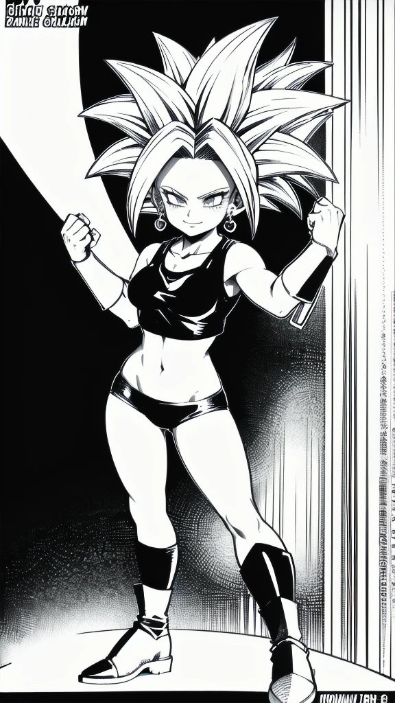 Kefla hentai
Solo . Simple background , manga style , Fitgirl , Lineart , sfw , monochrome,greyscale,comic , Standing , Normal pose , sensual , Safe for work , fullbody , kefla_dragonball,jewelry, earrings, crop top ,  sexy 