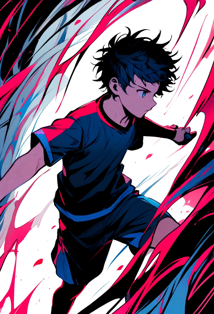 a young boy playing sports