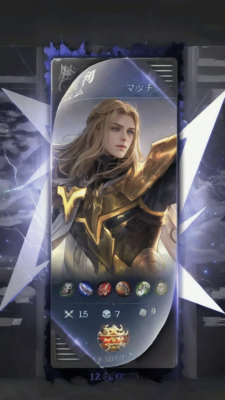 (Absurdres, Intricate Details, Masterpiece, Best Quality, High Resolution, 8k), 1 male, thin, young, aged up, masked, finely detailed eyes and face, auburn low-fade hair, amber eyes, portrait,  looking at viewer, solo, half shot, detailed background, (light fantasy theme:1.1),  focusing, mercenary,  sunshine, floating scraps,  color plate armor, divine aura, bright realistic lighting, marble castle, intense atmosphere, circlet, coat of arms,  brazier,  , Depth of Field, VFX. wear an eyepatch, open eyes, beautiful eyes