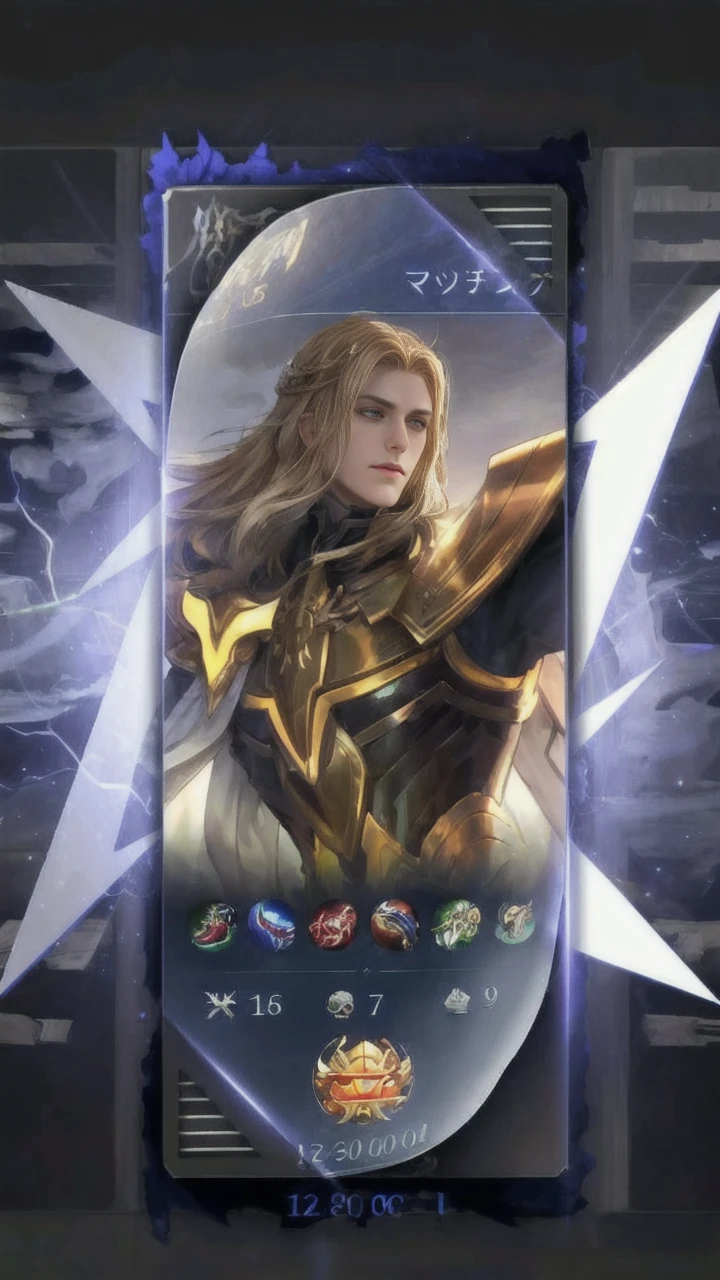(Absurdres, Intricate Details, Masterpiece, Best Quality, High Resolution, 8k), 1 male, thin, young, aged up, masked, finely detailed eyes and face, auburn low-fade hair, amber eyes, portrait,  looking at viewer, solo, half shot, detailed background, (light fantasy theme:1.1),  focusing, mercenary,  sunshine, floating scraps,  color plate armor, divine aura, bright realistic lighting, marble castle, intense atmosphere, circlet, coat of arms,  brazier,  , Depth of Field, VFX. wear an eyepatch, open eyes, beautiful eyes