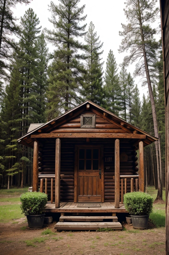 Doors open of old cabin Haunted