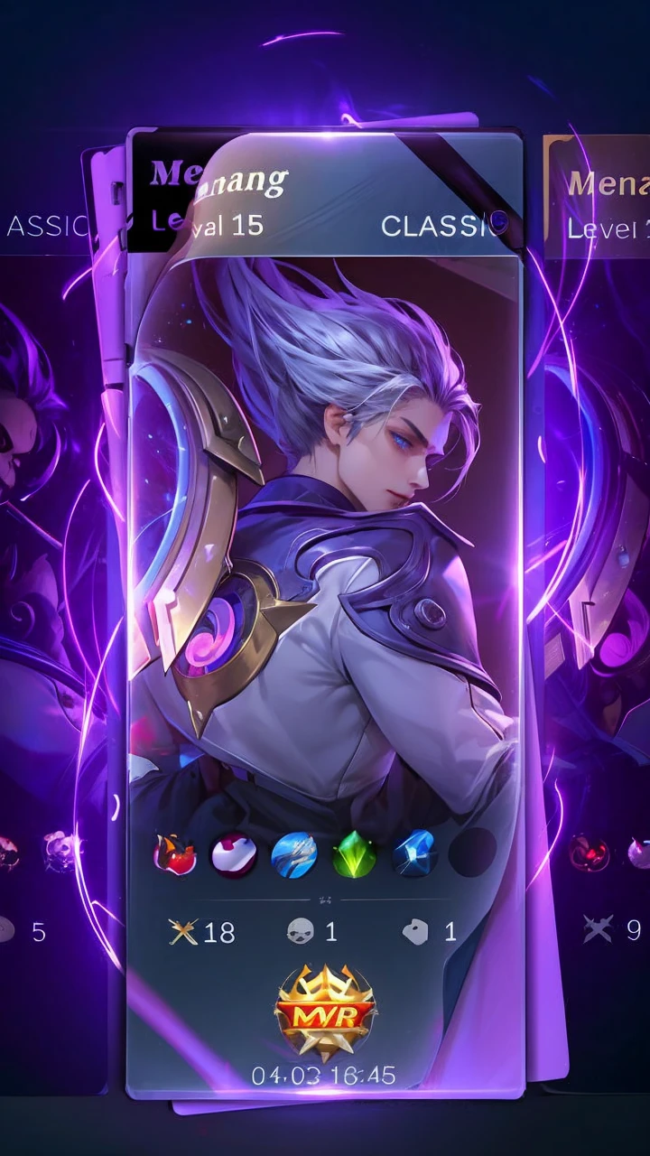 A boy with medium-length black hair in a ponytail, an X-shaped fringe, demon and black wings, wearing an elegant outfit, blue eyes, and a scar on his left eye