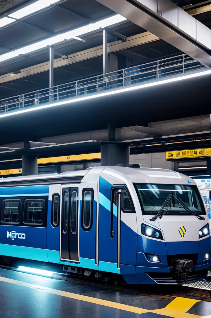 Create a logo for metro rail of cyber hub city