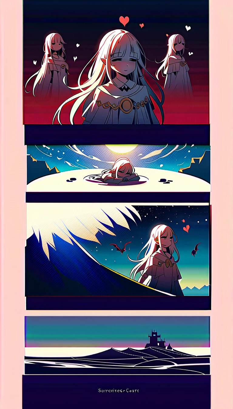 A girl sleeps at night, cheeks wet with tears, afraid of the light, her heart lost. [Verse 2] Illuminated by the moonlight, one walks in the darkness, embracing loneliness, waiting for dawn. [Chorus] A vampire's sadness, the cry of loneliness, continuing to seek love, destined to disappear into the darkness. [Verse 3] Cold blood flows, closing my heart, no one can see the wounds in my heart. [Bridge] The night wind blows, a sound that tickles my ears, an unforgettable pain, into the darkness. [Chorus] A vampire's sadness, the cry of loneliness, continuing to seek love, destined to disappear into the d