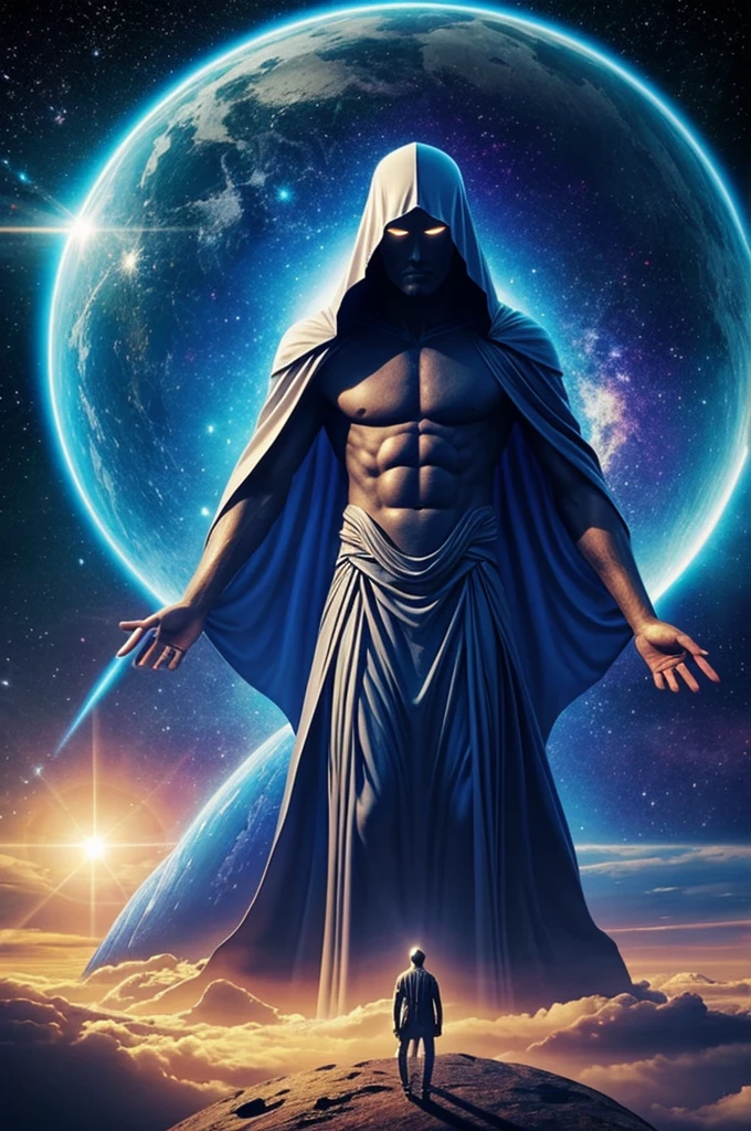 Omnipotent being from higher dimensions capable of creating omniverses