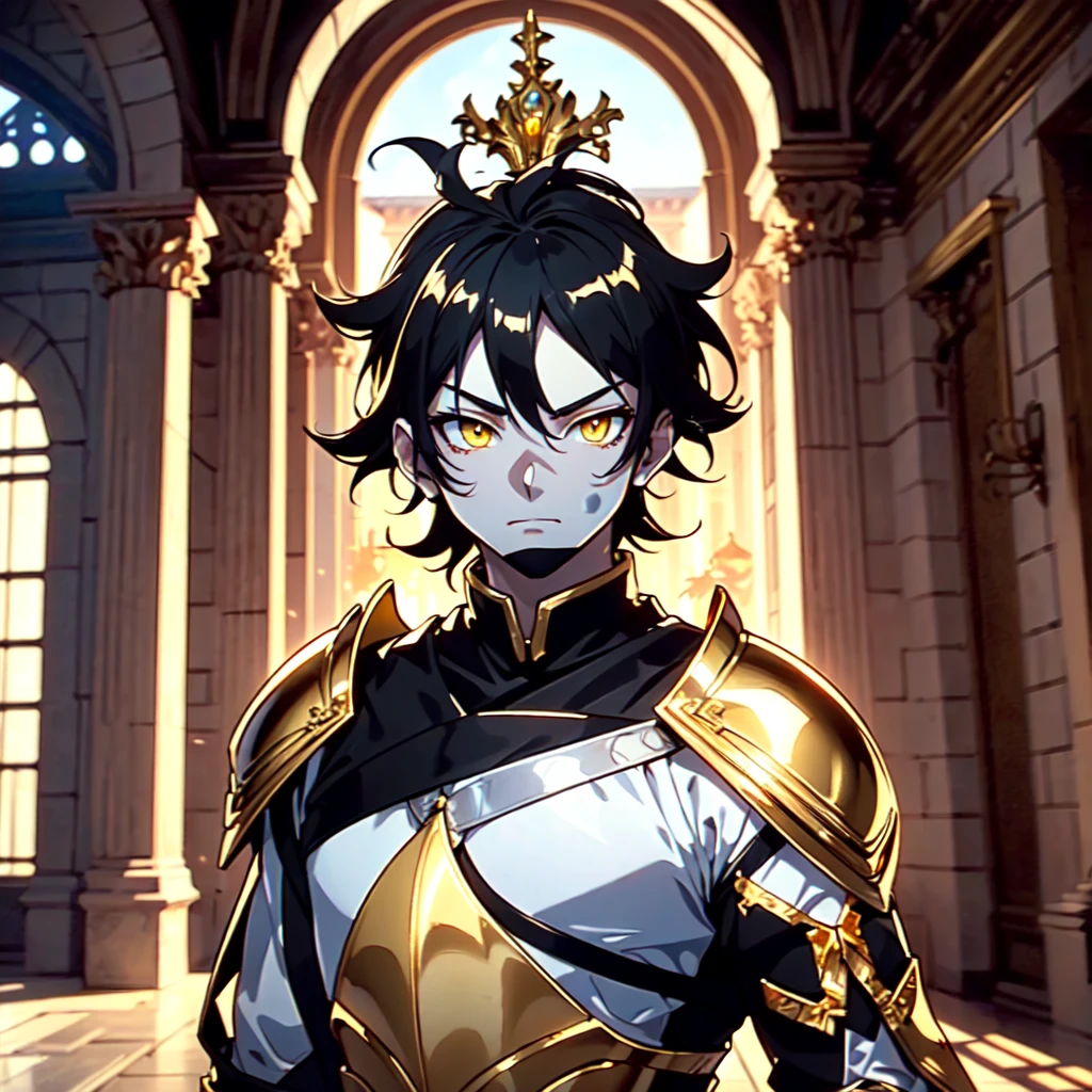 128K Ultra High Definition,
128K Ultra High Quality,
128K Ultra High Resolution,
Best Definition,
Best Quality,
Best Resolution,
Perfectly Detailed,
Perfectly Designed,
Extremely Detailed,
Extremely Designed,
Hyper Detailed,
Hyper Definition,
Hyper Quality,
Hyper Resolution,
Masterpiece,
(((Anime))),
Body Shot,
(((Boy))),
Handsome,
Muscular Body,
(((Black Mid Hair))),
(((Yellow Eyes))),
(((Gold Warlord Armor))),
(((Inside Of Medieval Royal Palace Background Scenery))),