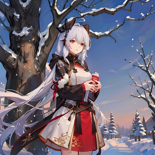 large tree、mysterious、winter
