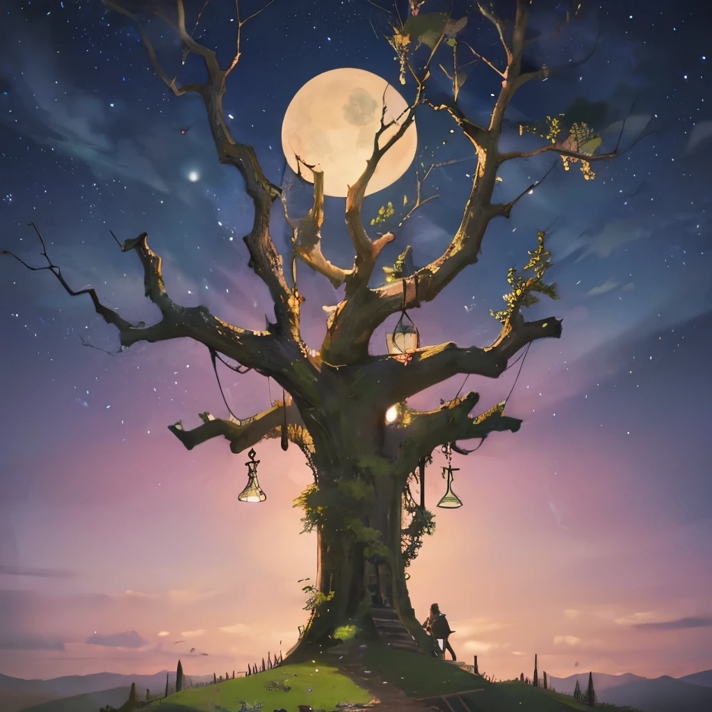 large tree、mysterious