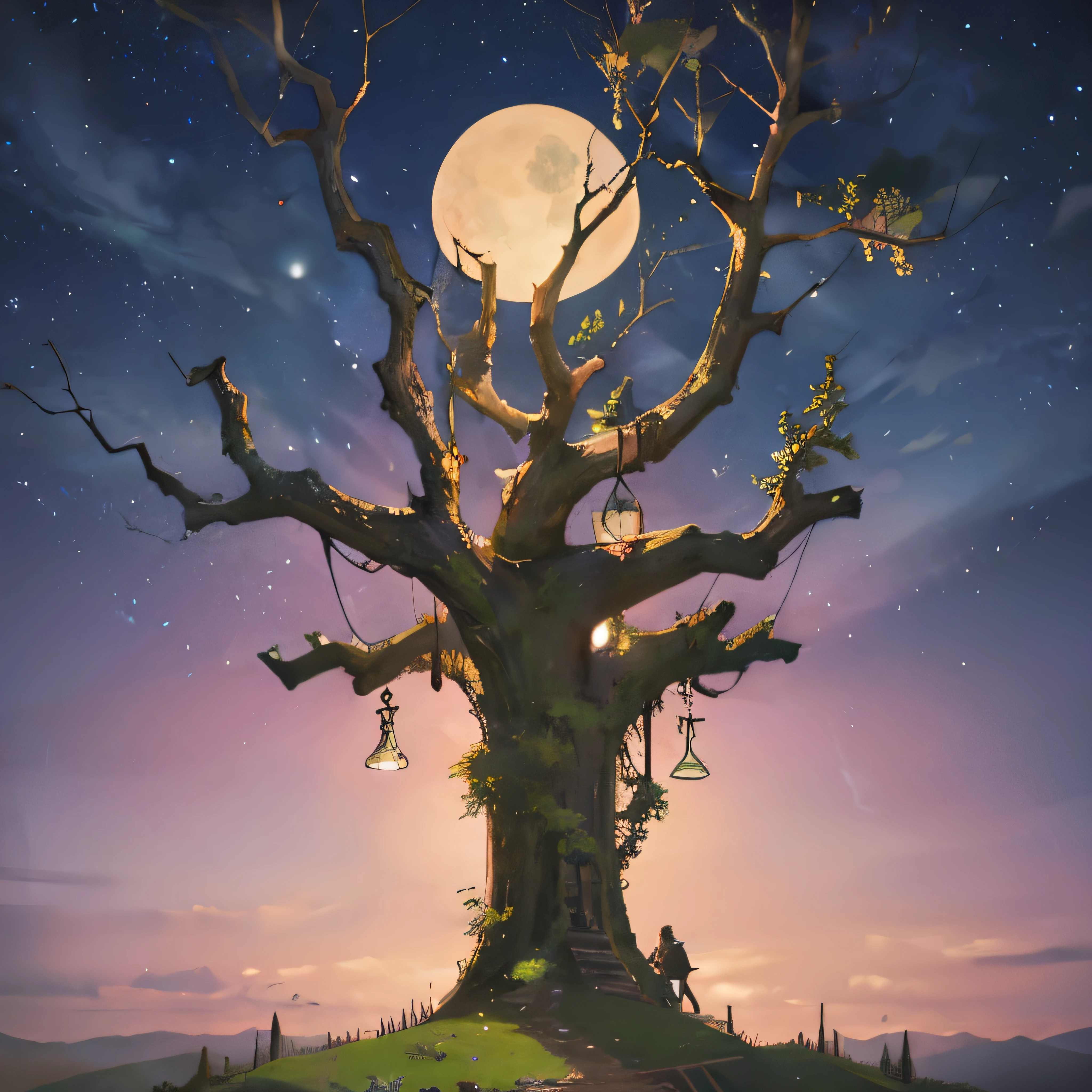 large tree、mysterious