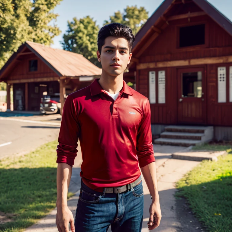 Aarav man, 25 years old, short black haircut, standing in the middle of the road., Hero Moves, standing next to car, Nissan 350z middle shot, The promotion is still on., The promotion is still on., Zach Retz, Shot with canon eos r5, Shot with canon eos r5, moody movie lighting, Rafael Pernaz, Photo Editor, Alexander Rostov, Still from Riverdale, Portrait 8 k, cyberpunk noir, ultra realistic, neon, photography model, raw image, dsrl, neon signs, purple, light blue, red
