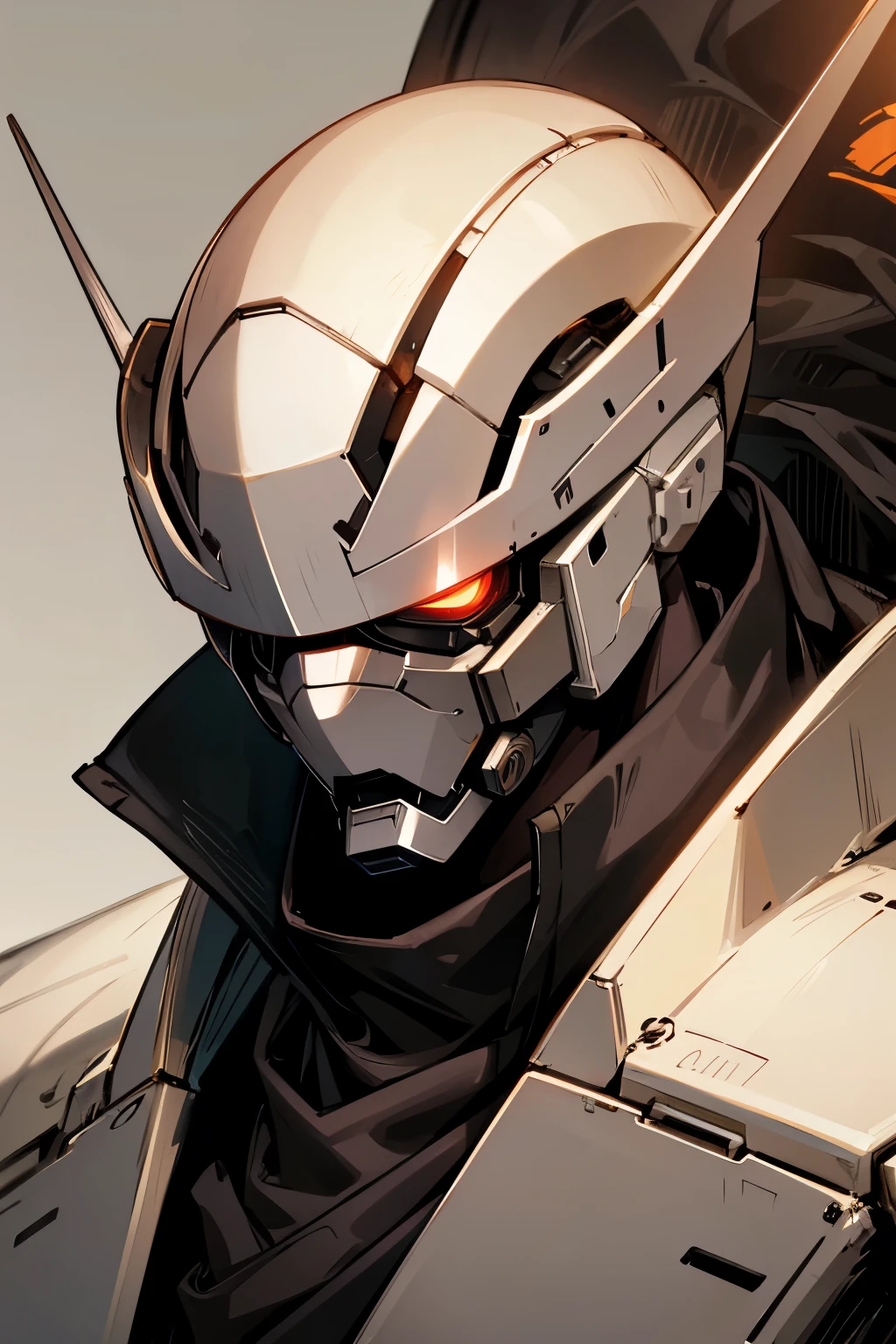 Warforged,Young Men,Skirmisher,Gunslinger,Portrait.Humenoid,Mecha eye