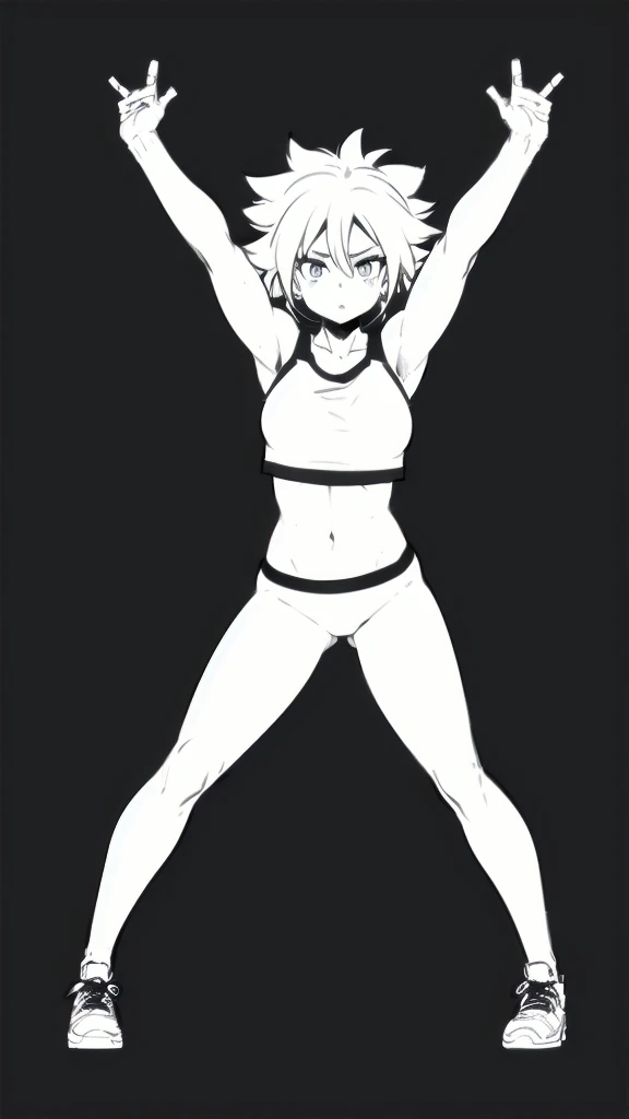 Girl
Solo . Fullbody . Simple background , multiple view , Fitgirl , standing pose , Hd , Masterpiece , Lineart