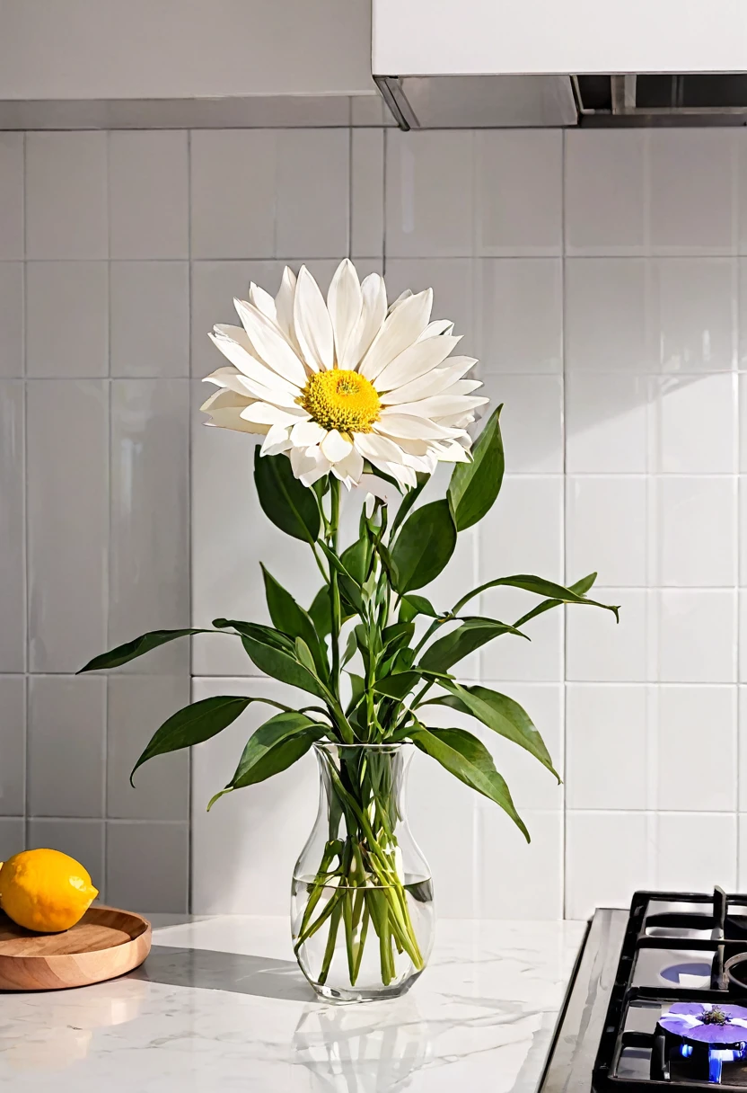 flower in a kitchen
