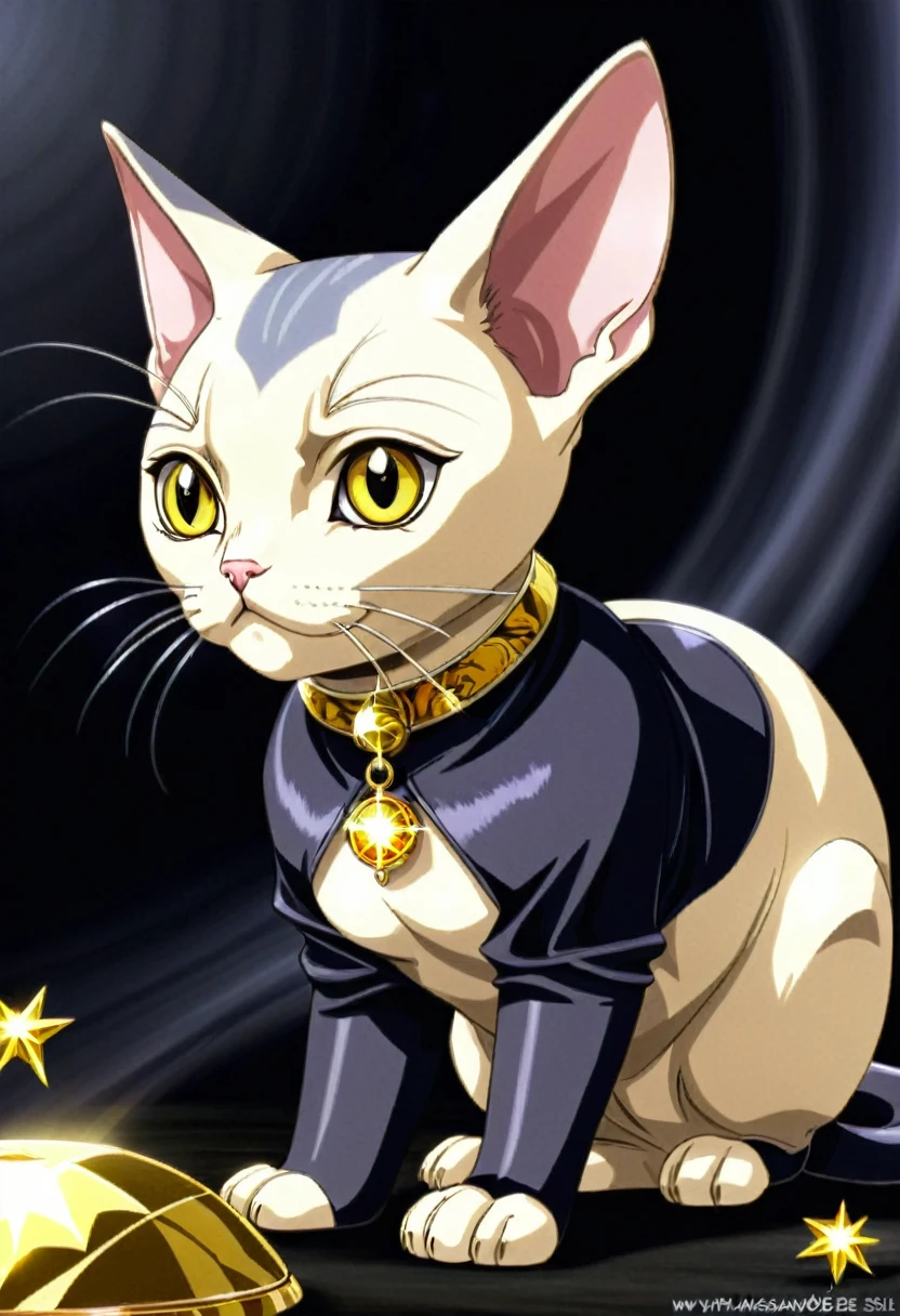 Sphynx Cat, Gold and cosmo, Isabelle, Okumura Masanobu, Witchcore, Strobe, Ultra detail, Toyism --ar 4:5 --s 143 --c 14 --w 1454 --q 1 --stop 10 --v 6