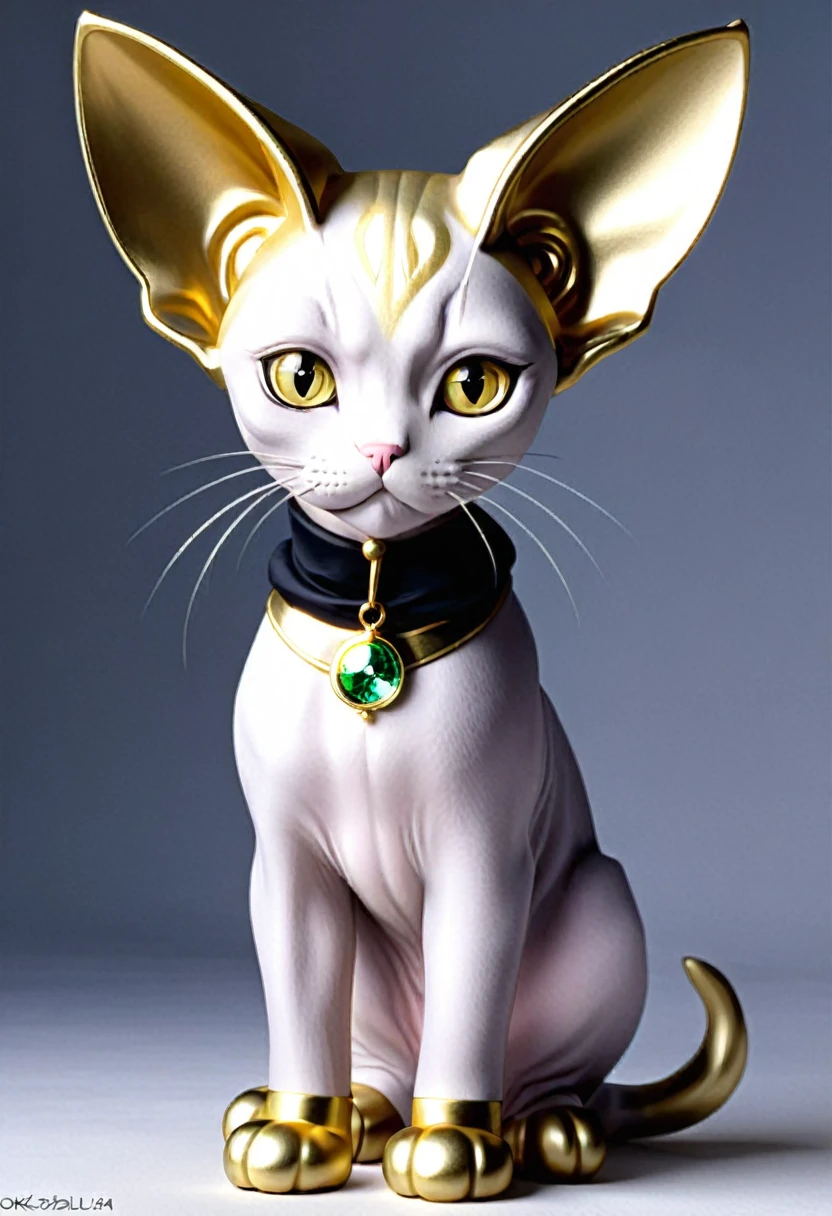 Sphynx Cat, Gold and cosmo, Isabelle, Okumura Masanobu, Witchcore, Strobe, Ultra detail, Toyism --ar 4:5 --s 143 --c 14 --w 1454 --q 1 --stop 10 --v 6