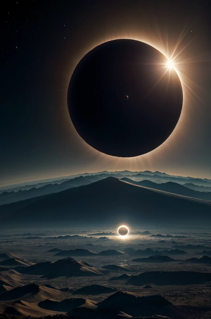 Alien world , eclipse , landscape ,
