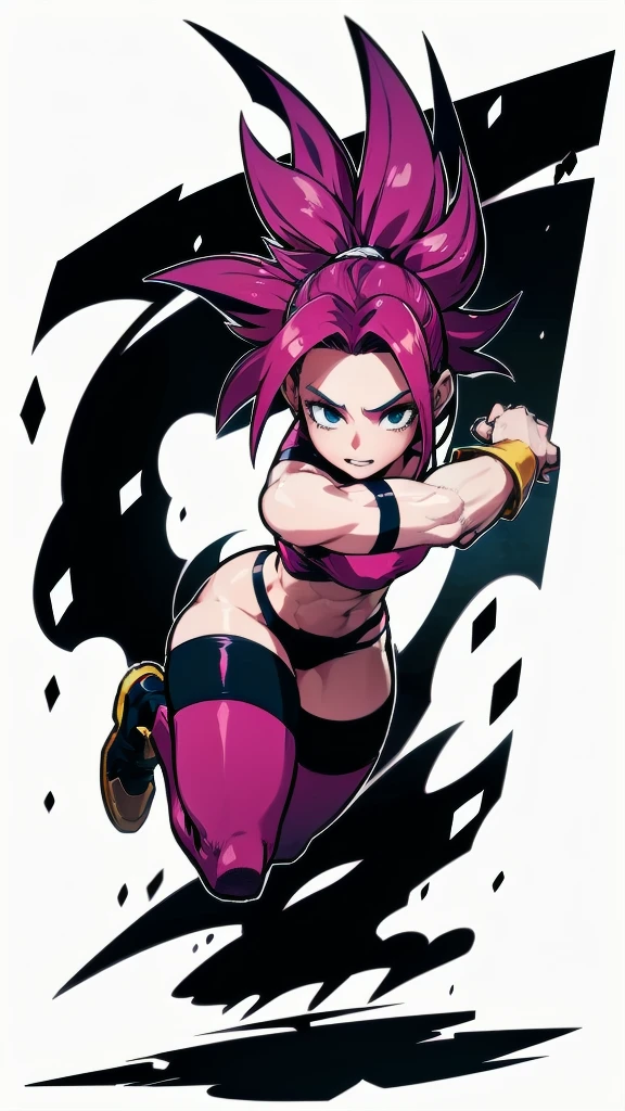 Anime girl
Solo . Fullbody . Simple background  , Fitgirl , dynamic pose, Hd , Masterpiece , white background