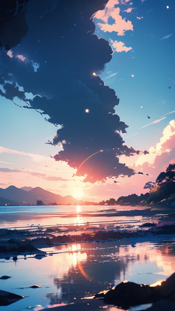 The clear blue sky is tinged with a deep blue, characteristic of summer. Looking from one end of the sky to the other, the gradation of blue changes subtly, becoming more transparent the further one's gaze goes. The white clouds floating in places are as fluffy as cotton candy and are slowly being carried away by the wind. The sun rises high, casting an intense light that casts a firm shadow on the earth. Its light leaks through the trees, creating flickering shadows on the ground. Under a blue sky, green leaves glisten in the light, and in the distance, the silhouettes of mountains appear thin. If the ocean is nearby, the sound of gentle waves can be faintly heard and the scent of the tide wafts in the air. The smell of grass and flowers also mingle, and the air is filled with the scent of summer. The cicadas' chirping echoes through the air, their sound further enhancing the serenity of the summer day.

Translated with DeepL.com (free version)