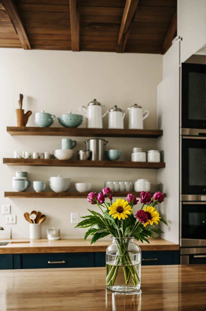 flower in a kitchen