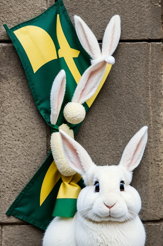 Lapin qui tien le drapeau de la chine 