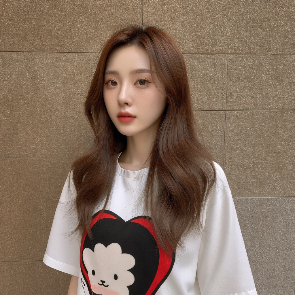 Best Quality, 8k, Masterpiece, (Portrait: 1.3), (photo realistic:1.4), (hyper realistic:1.4), Sharp Focus, looking at viewer, (smoother lighting:1.1), (increase cinematic lighting quality:0.9), realistic lighting, backlighting, light on face, ray trace, (brightening light:1.2), (Increase quality:1.4), sharp detail, (best quality real texture skin:1.4), finely detailed eyes, black_eyes, finely detailed face, 25 year old Korean woman, (white formal_shirt:1.4), (Create an image maintaining the original base model hairstyle:1.5)
