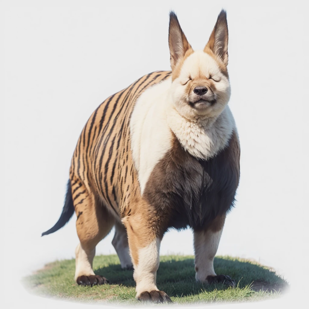 please make the evolution of this animal smaller but majestic, (no eyes)