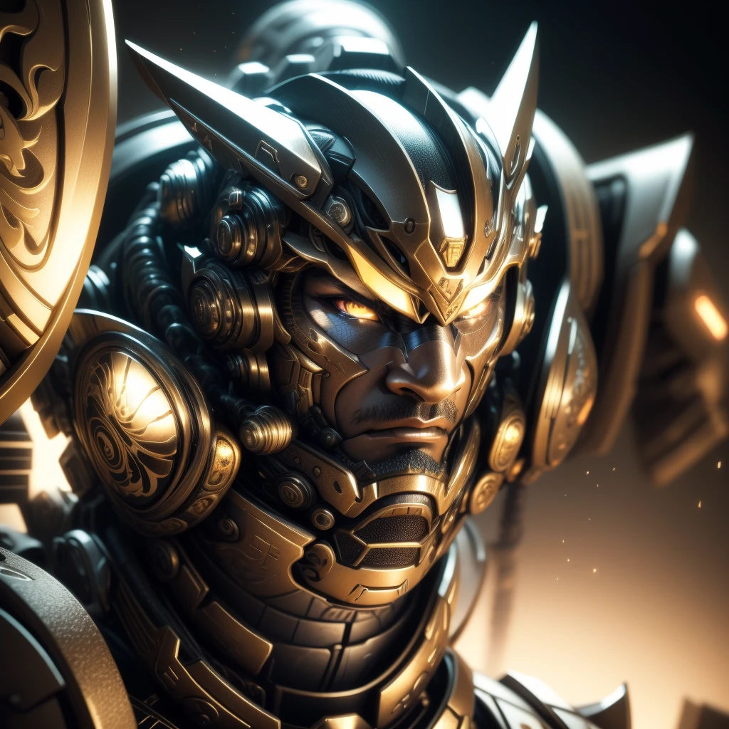 black and white samurai Lion, extremely detailed eyes and face, beautiful detailed face, long eyelashes, futuristic Tokyo city, samurai sci-fi armor, sci-fi style, neon colors, cyborg, katana, Japanese, (best quality,4k,8k,highres,masterpiece:1.2), ultra-detailed, (realistic, photorealistic, photo-realistic:1.37), cinematic lighting, dramatic atmosphere,