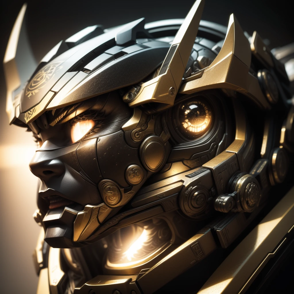 black and white samurai Lion, extremely detailed eyes and face, beautiful detailed face, long eyelashes, futuristic Tokyo city, samurai sci-fi armor, sci-fi style, neon colors, cyborg, katana, Japanese, (best quality,4k,8k,highres,masterpiece:1.2), ultra-detailed, (realistic, photorealistic, photo-realistic:1.37), cinematic lighting, dramatic atmosphere,
