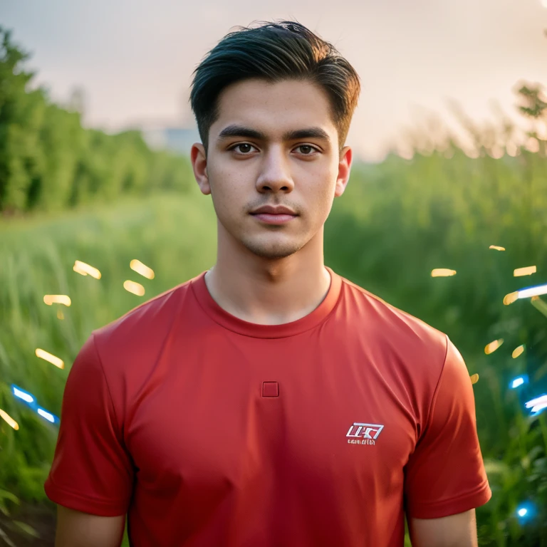 Aarav man, 25 years old, short black haircut, standing in the middle of the road., Hero Moves, standing next to car, Nissan 350z middle shot, The promotion is still on., The promotion is still on., Zach Retz, Shot with canon eos r5, Shot with canon eos r5, moody movie lighting, Rafael Pernaz, Photo Editor, Alexander Rostov, Still from Riverdale, Portrait 8 k, cyberpunk noir, ultra realistic, neon, photography model, raw image, dsrl, neon signs, purple, light blue, red