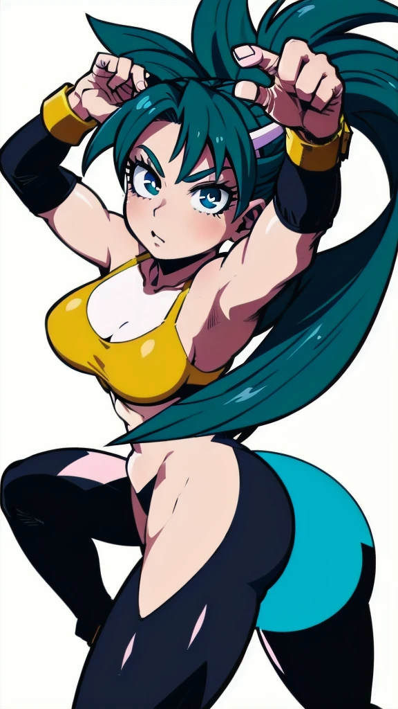 Anime girl , flat colour
Solo . Simple background , Fitgirl , dynamic pose, white background