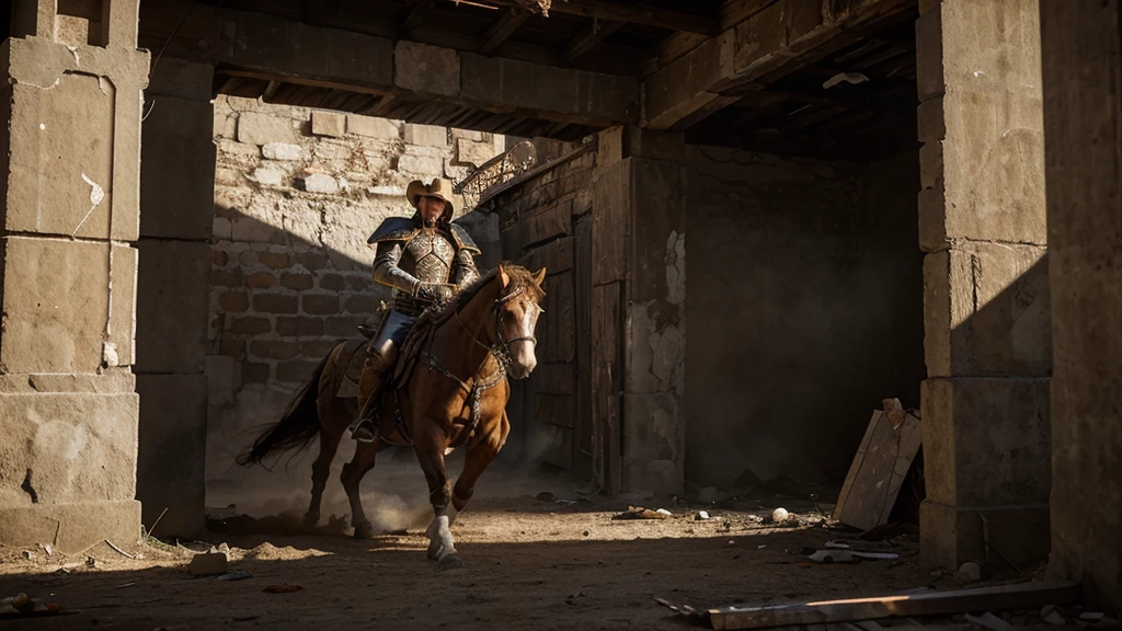 (masterpiece:1), (best quality:1),scenery, cowboy shot, (attacking:1.25),(virtuous:1.15),(monarch:1.05),(saint:1.25), (complex:1.2), (wounded:1.25),armor