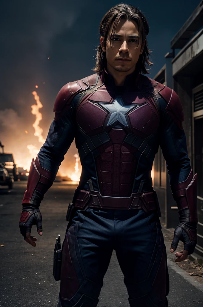 Dark background with avangers