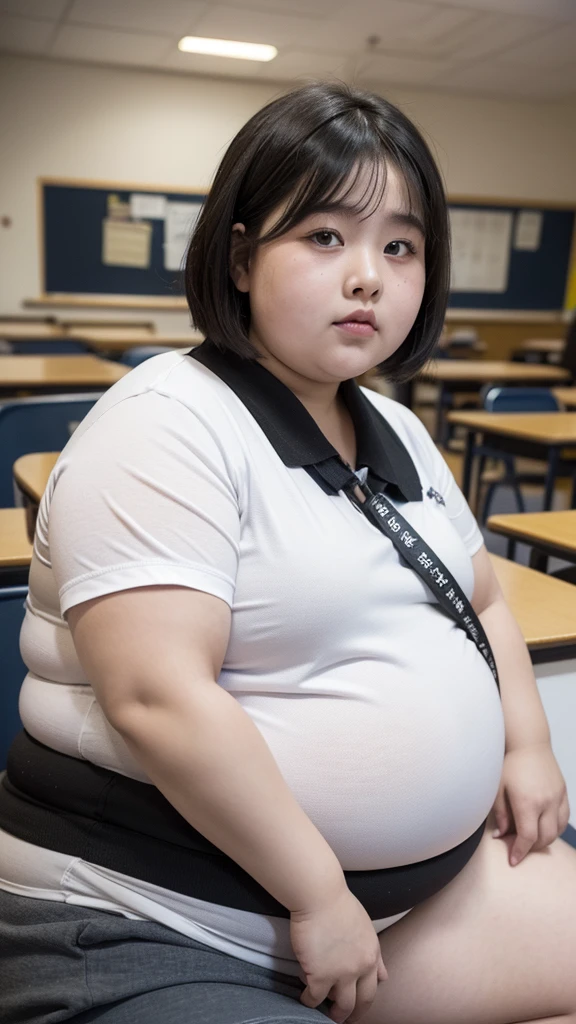 a fat chinese 10 year old obese ,chubby overweight ,young fat girl in ,cute plump schoolkid,heavy set young girl,thick student,extremely obese young female student,very fat and heavy young girl,stout short haired girl in school,chubbychild in classroom,cute pudgy young student
