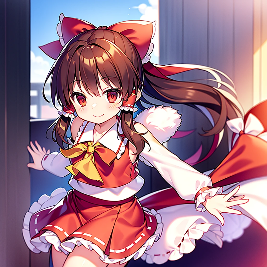 Reimu Hakurei、smile、cute、bullet train
