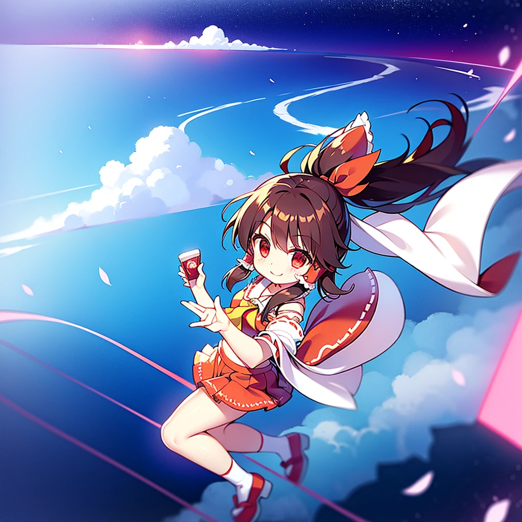 Reimu Hakurei、smile、cute、bullet train