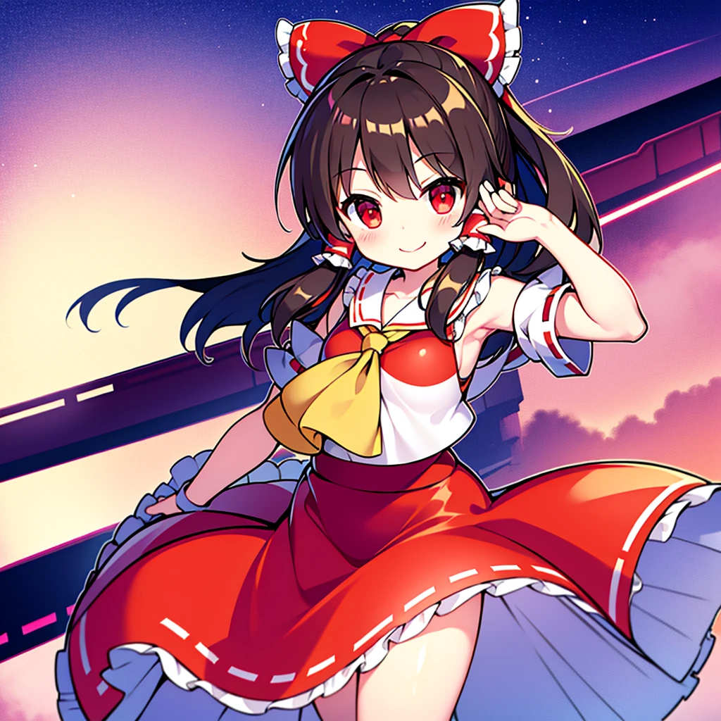Reimu Hakurei、smile、cute、bullet train