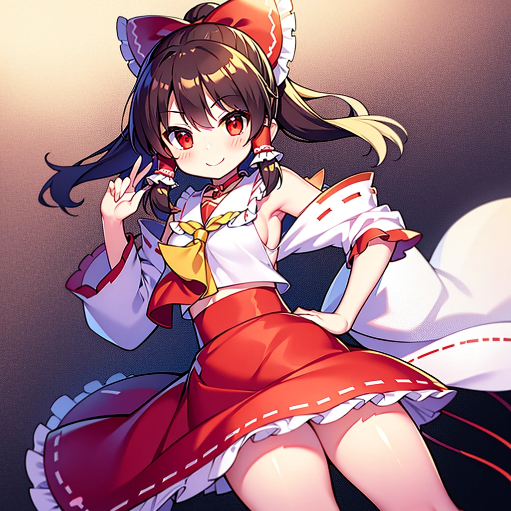 Reimu Hakurei、smile、cute、bullet train