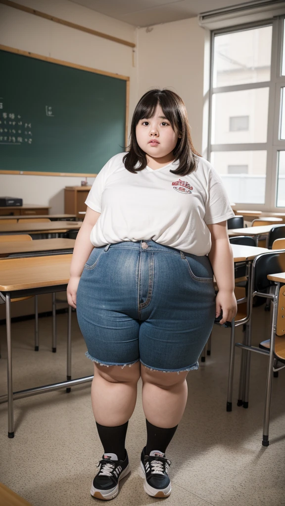 a fat chinese obese ,chubby overweight ,young fat girl in ,cute plump schoolkid,heavy set young girl,thick student,extremely obese young female student,very fat and heavy young girl,stout short haired girl in school,chubbychild in classroom,cute pudgy young student